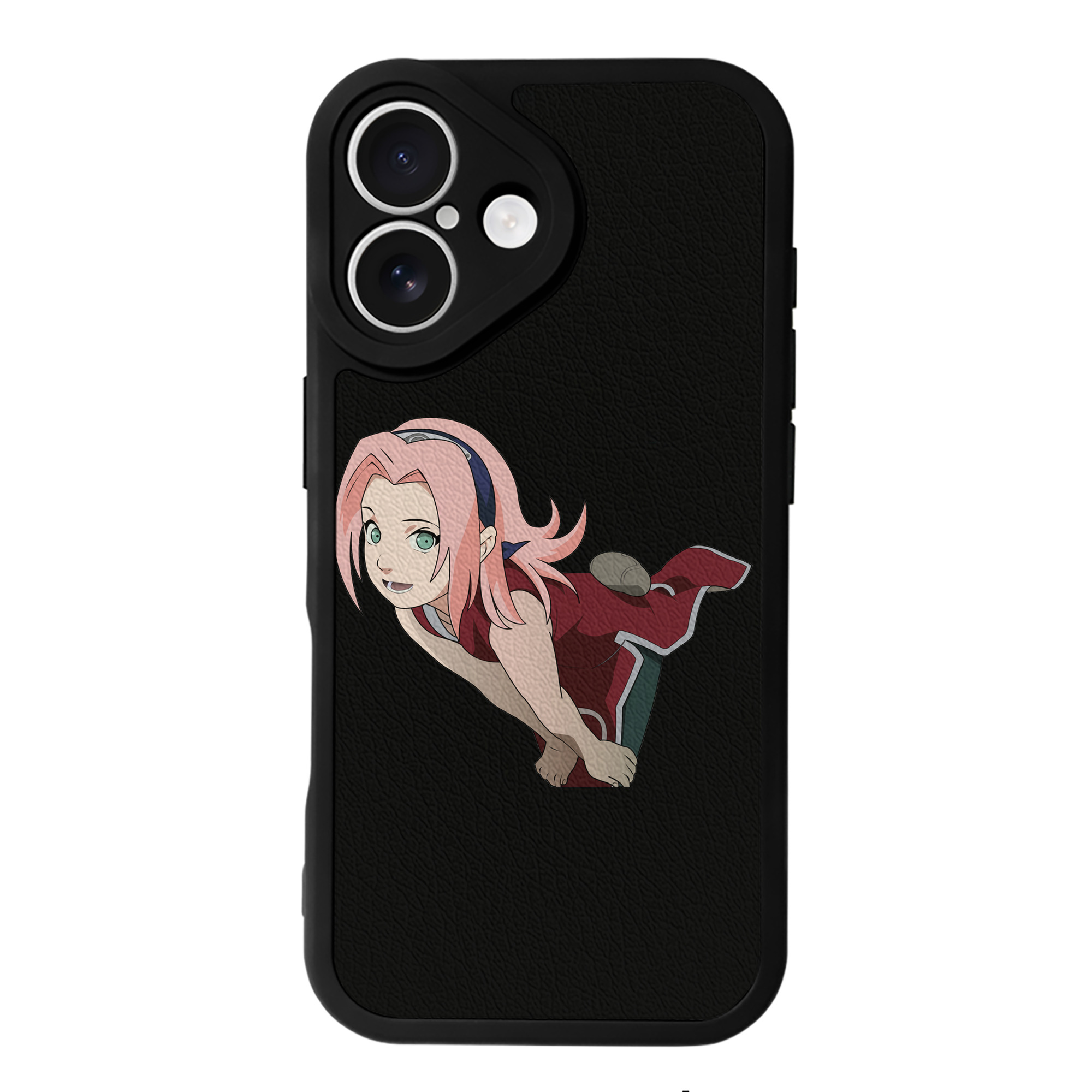 （画像用） NARUTO -ナルト- 春野サクラ Haruno Sakura 【iPhone 16シリーズ対応】シリコンスマホケース（レザー調） 材質：シリコン